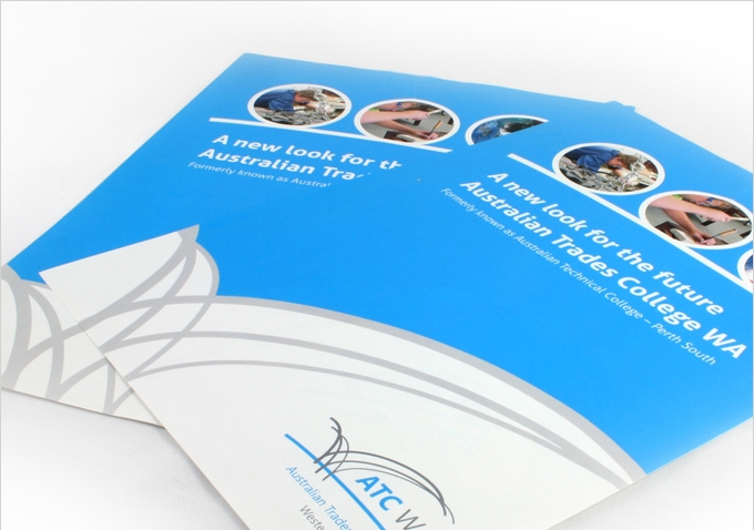 Australian Trades College A4 folder design