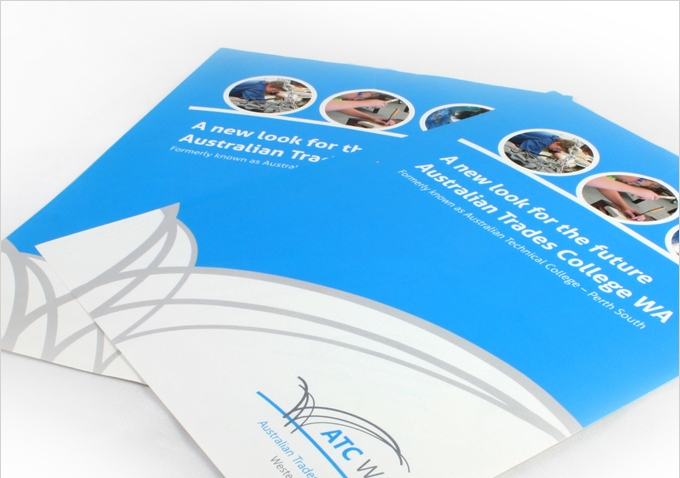 Australian Trades College A4 folder design