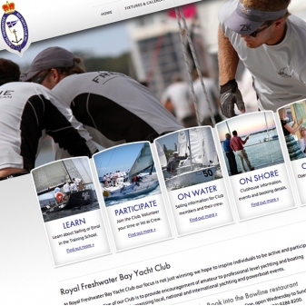 Royal Freshwater Bay Yacht Club website design