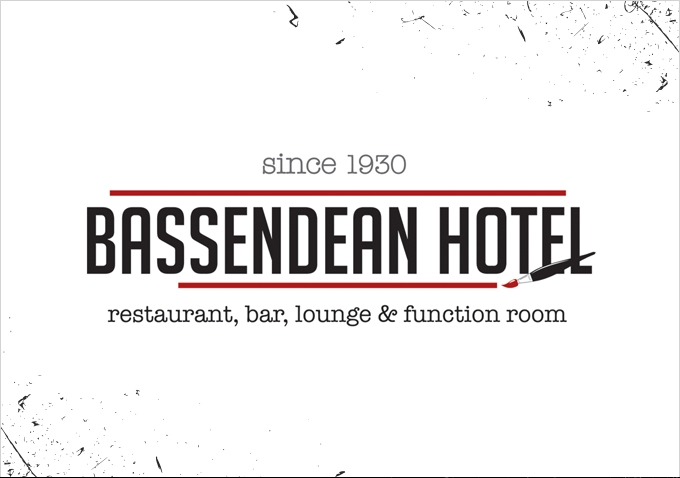 Bassendean Hotel logo design and graphic design